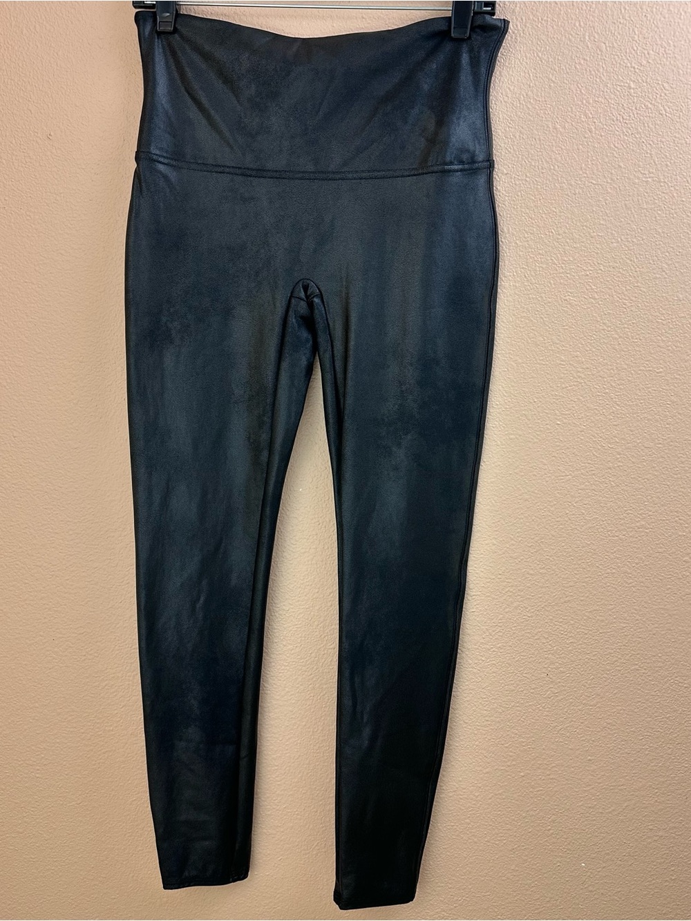 NWOT Spanx Faux Leather Leggings Womens XL Dark Brown High Rise Pull On 2437 - Picture 4 of 9